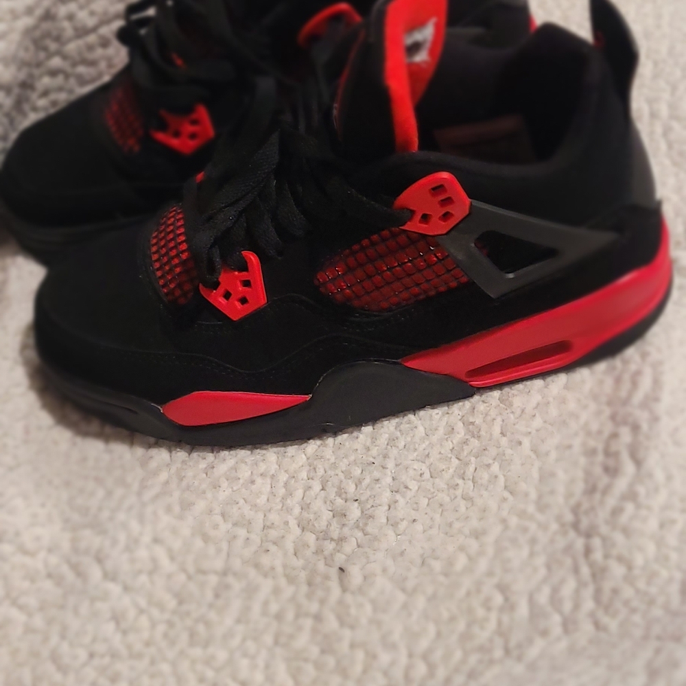 Kids Black and Red Sneakers